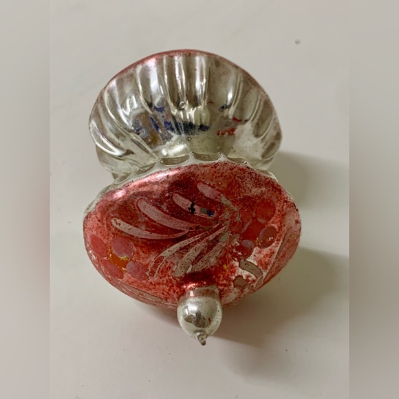 Early Mid Century Antique Figural Apple Core Shaped Christmas Tree Ornament - Picture 5 of 10